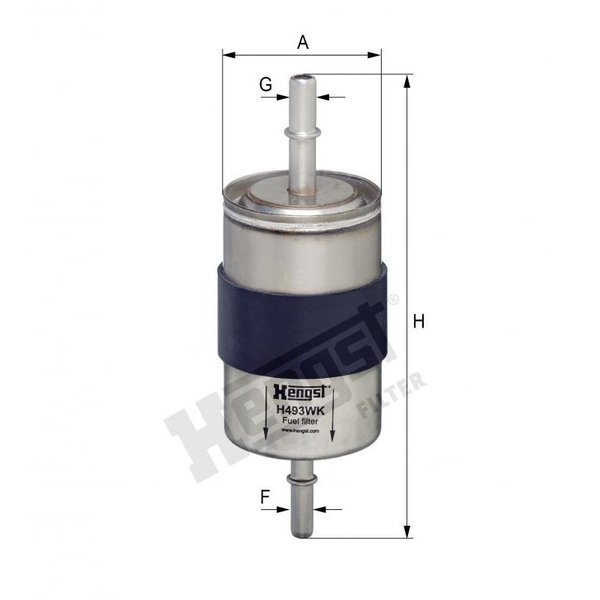 Hengst Fuel Filter, H493WK H493WK